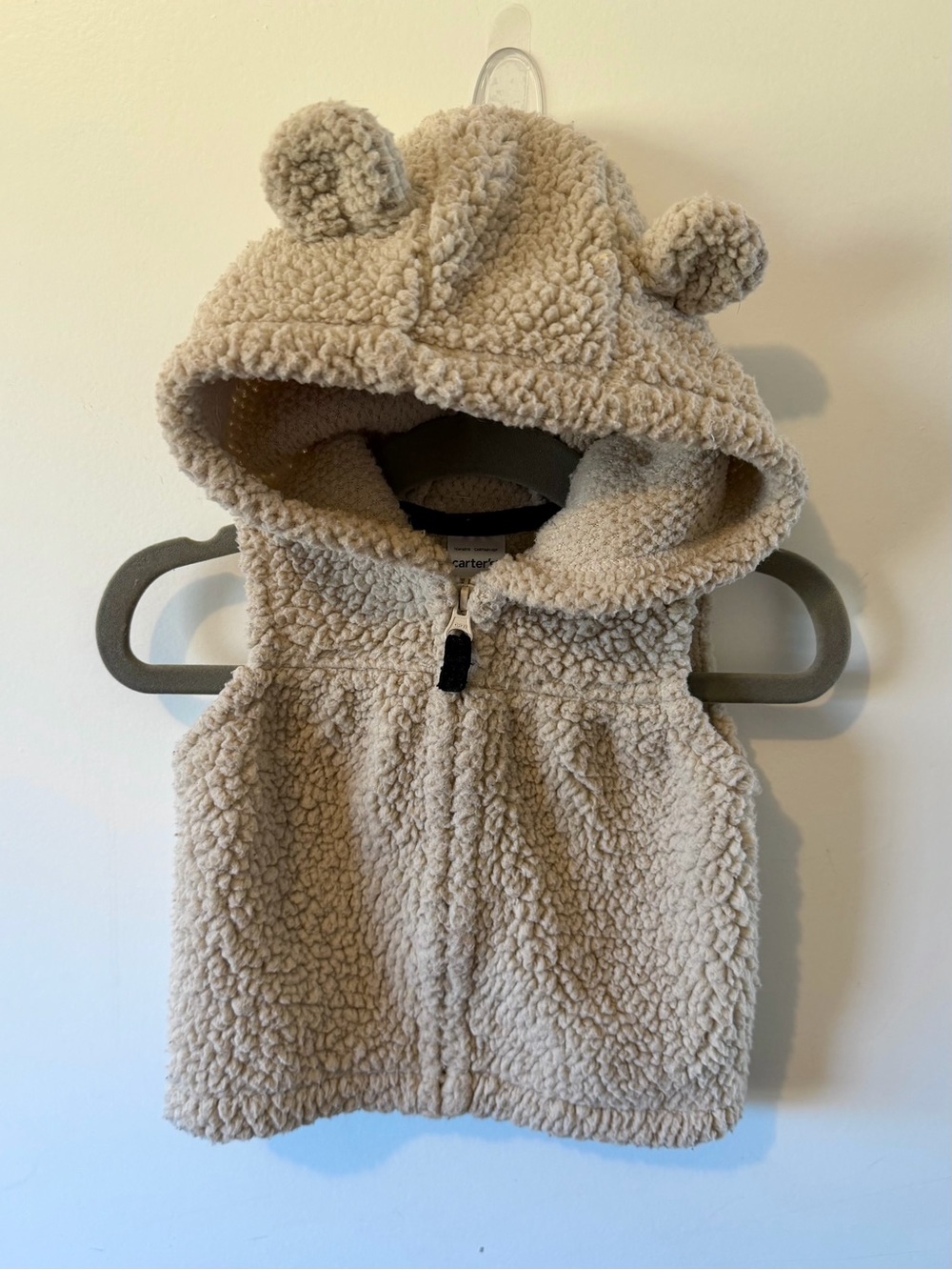 Baby Hooded Vest with Bear Ears